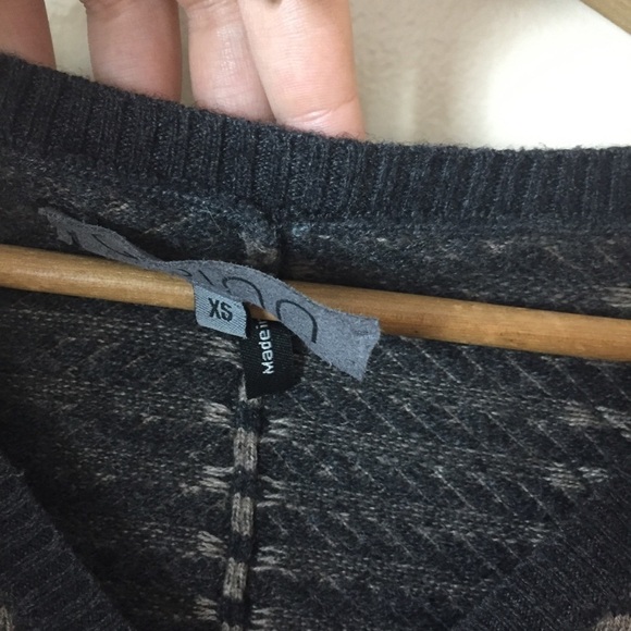 [Quinn] Dark Gray Wool High-Low Knit Sweater - Picture 7 of 11